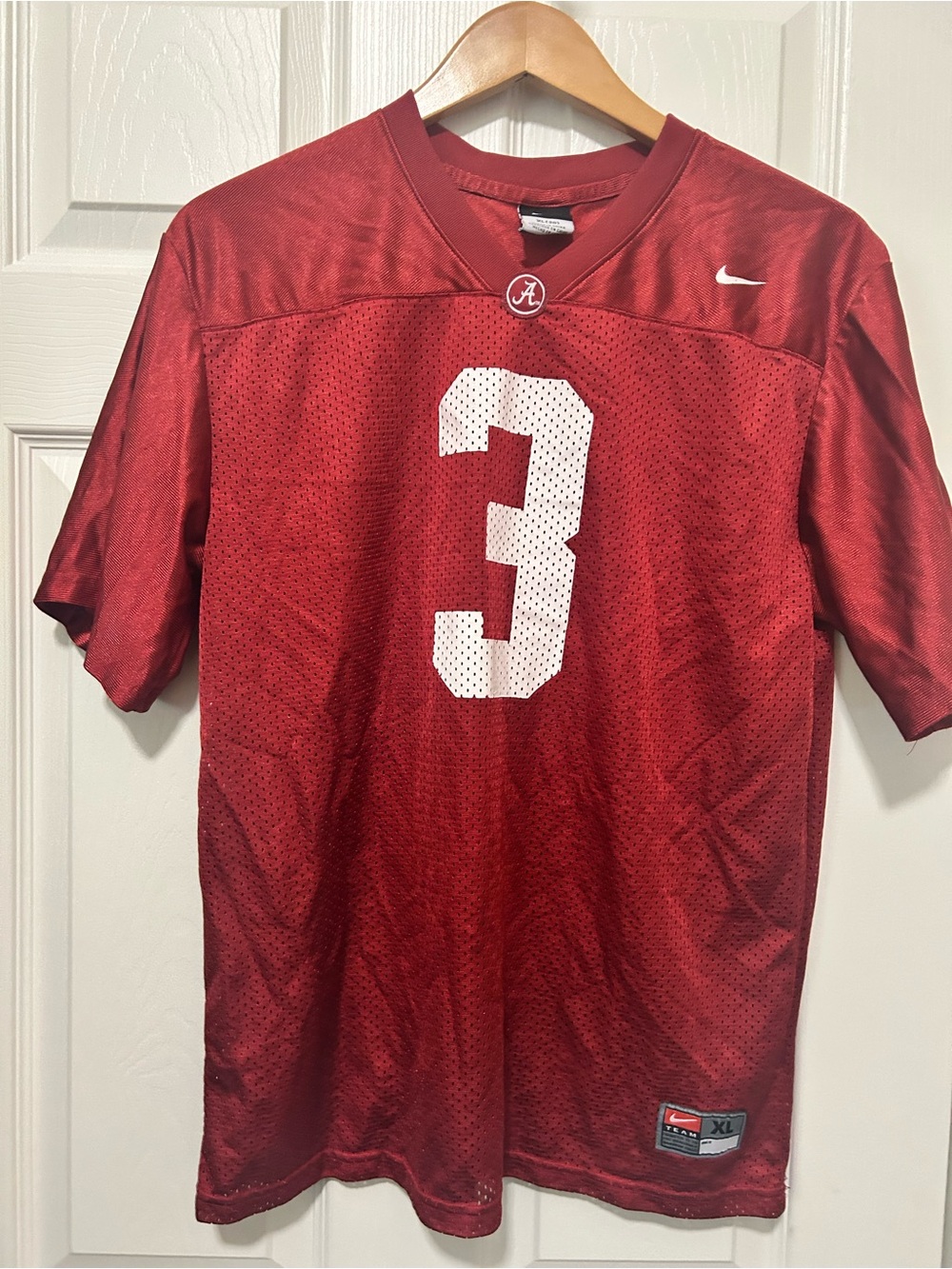 Y2K Nike Alabama Crimson Tide #3 Football Jersey Size youth XL 20 Crimson/White